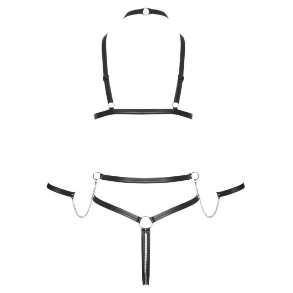 Bad Kitty - Body-Harness mit Trägern (schwarz) - XL