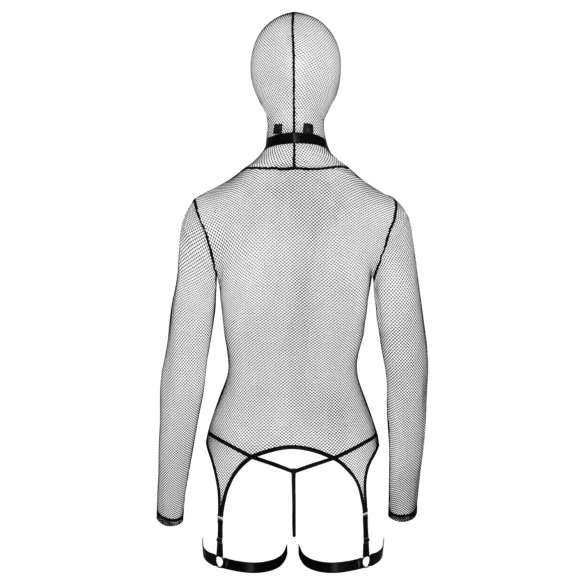 Bad Kitty - BDSM durchsichtiges Netz-Set mit Peitsche (schwarz) - M