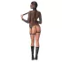 Bad Kitty - BDSM durchsichtiges Netz-Set mit Peitsche (schwarz) - L