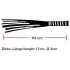 Bad Kitty - Peitsche aus Glas mit Dildo (transparent-schwarz)