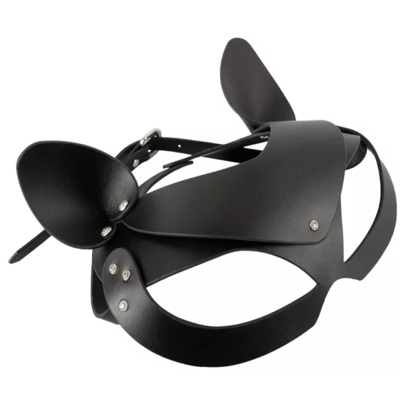 Bad Kitty - Kunstleder-Strass-Katzenmaske - Schwarz (S-L)
