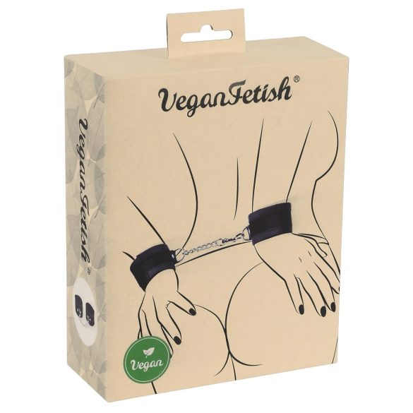 Vegan Fetish - Handfesseln kurze Kette (schwarz)