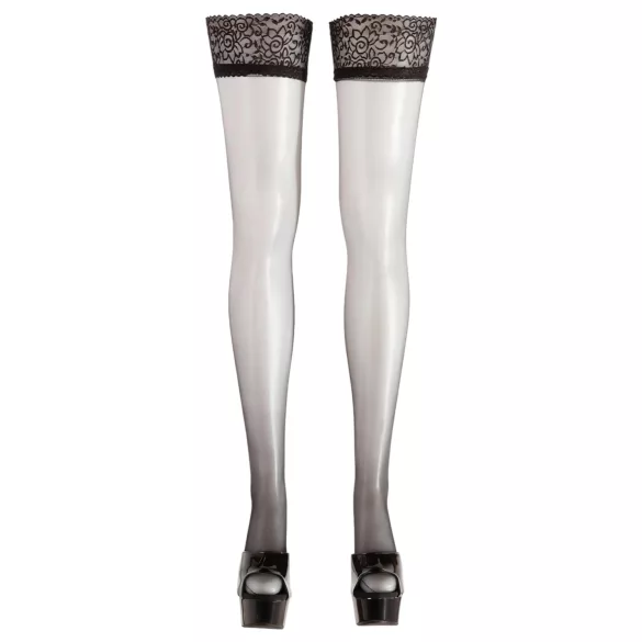 Cottelli - Satinierte Halterlose Strümpfe (Schwarz) - 4/L