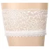 Cottelli - Satin Halterlose Strümpfe (weiß) - 3/M-L
