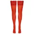 Cottelli - Spitze Strümpfe mit Blumenmuster (rot) - 3/M-L