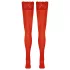 Cottelli - Spitze Strümpfe mit Blumenmuster (rot) - 3/M-L