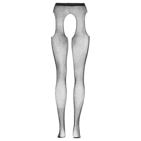 Cottelli Legwear - Offene, glänzende Strümpfe - Schwarz (S-L)