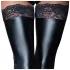 Noir - Spitze glänzende Halterlose (schwarz) - L