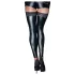 Noir - Spitze glänzende Halterlose (schwarz) - XL