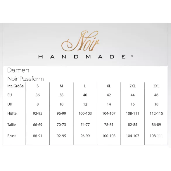 Noir - Spitze glänzende Halterlose (schwarz) - XL