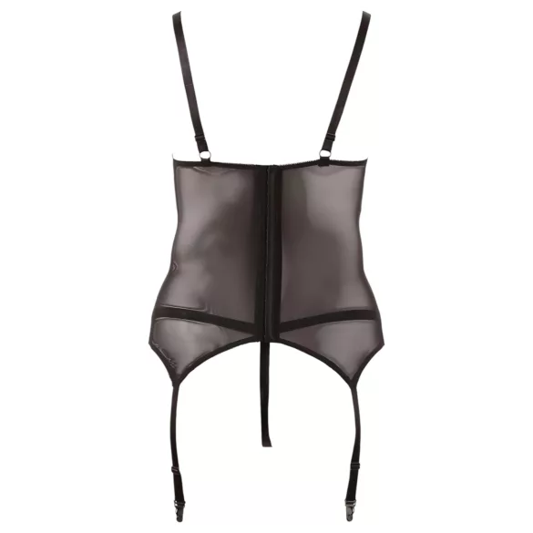 Cottelli - Schwarzes Spitzenoberteil mit Schleife - XXXL
