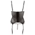 Cottelli - Glänzendes Streifen-Top, durchsichtig (schwarz) - XL