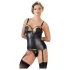 Cottelli Bondage - Glänzendes Hebe-Top mit Fesseln (Schwarz)
