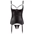 Cottelli Bondage - Glänzendes Hebe-Top mit Fesseln (Schwarz) - XL