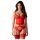 Obsessive Cupide Desir - Transparenter Spitzen-Set (Rot)