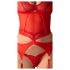 Obsessive Cupide Desir - Transparenter Spitzen-Set (Rot)