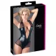 Cottelli - Glänzender Netz-Body (schwarz) - L