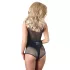 Cottelli - Glänzender Netz-Body (schwarz) - L