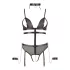 Cottelli Bondage - Strappy Open-Body mit Ketten (Schwarz) - XL