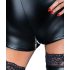Noir - Glänzender Langarm-Overall-Shorts (Schwarz) - XL
