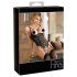 Abierta Fina - Funkelnder Spitzenteddy mit offenen Details (Schwarz) - 80B/M