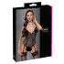 Cottelli - Strumpfhalter, Spitzen-Body mit offenem Design (schwarz)