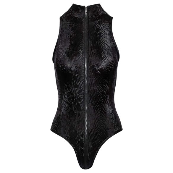 Cottelli Party - Schlangenhautmuster Body (schwarz) - M