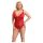 Cottelli Curves - Transparenter Spitzen-Body (Rot) - 2XL
