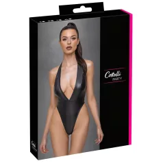 Cottelli Party - Glänzender Neckholder-Body (Schwarz)