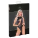 Noir - Schlangenhautmuster-Body (schwarz) - XL