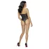 Cottelli Party - Blumenmuster-Body (schwarz) - XL