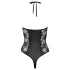 Cottelli Party - Blumenmuster-Body (schwarz) - XL