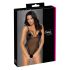 Cottelli - bestickter, offener Spitzenbody (schwarz-lila)