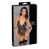 Cottelli Bondage - offener Body mit Fesseln (schwarz) - M