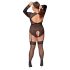 Cottelli Curves - transparenter Body (schwarz) - 2XL