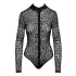 Noir - Langarm-Body mit Leopardenmuster (Schwarz)