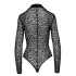 Noir - Langarm-Body mit Leopardenmuster (Schwarz)