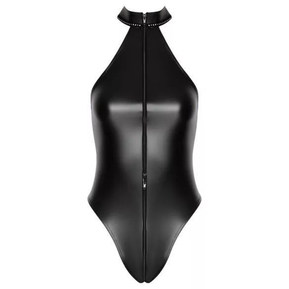 Noir - glänzender Neckholder-Body (schwarz) - M
