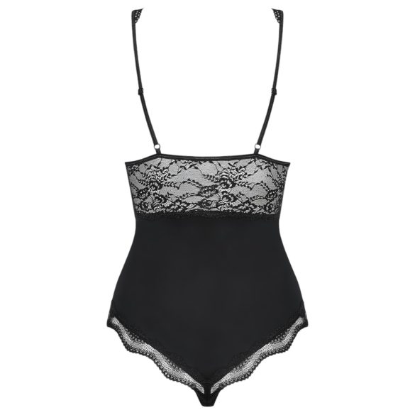 Obsessive Luvae - Body mit transparentem Brustteil (schwarz)