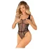Obsessive B336 - transparenter, offener schwarzer Netzbody (S-L)