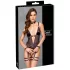 Cottelli Bondage - offener Body mit Armfesseln (schwarz) - M