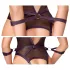 Cottelli Bondage - offener Body mit Armfesseln (schwarz) - XL