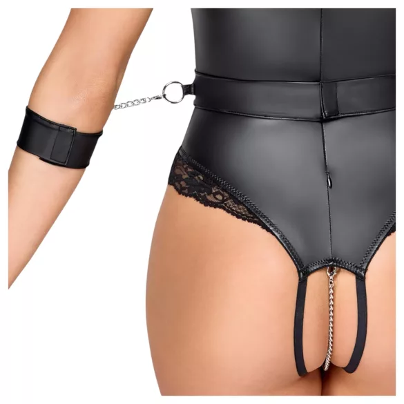 Cottelli Bondage - Offenherziger Body (schwarz)