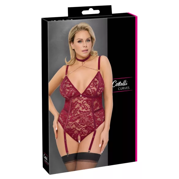 Cottelli Curves - Kettenglied-Spitzenbody (Rot)