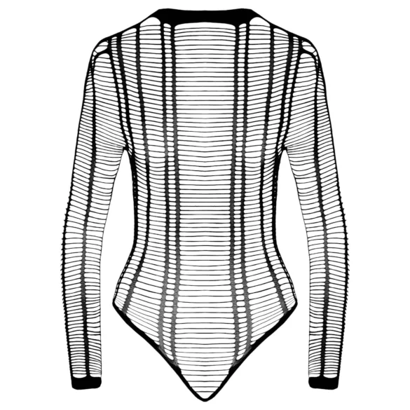 Cottelli - Schwarzer, gestreifter, offener Body (S-L)