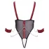 Cottelli Bondage - Offener Body mit Riemen und Kette (Schwarz) - M