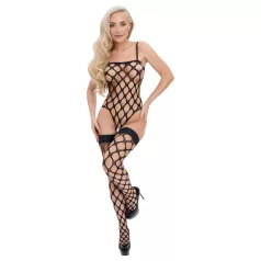   Cottelli Fantasy - schwarzes Netz-Body-und-Strapsstrümpfe-Set (S-L)