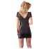 Cottelli - Schwarzes Minikleid mit Schleife und Spitze - XL