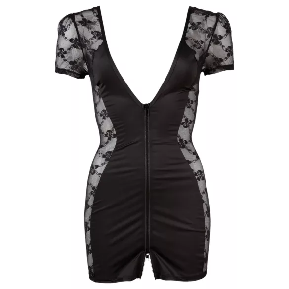 Cottelli - Schleifen und Spitze Kleid (schwarz) - XL