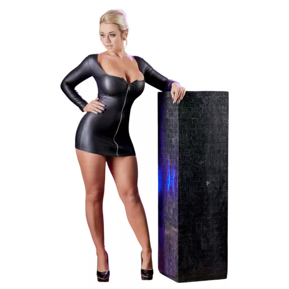 Cottelli - Partykleid mit Strassreißverschluss (schwarz) - XL
